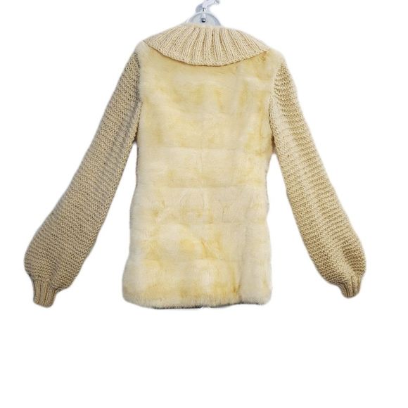 Ben Kahn At Cartier Vintage Geniune fur knit sleeve coat size small to medium - Picture 3 of 16